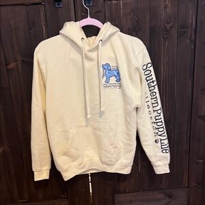 baby yellow Hoodie simply southern puppy love